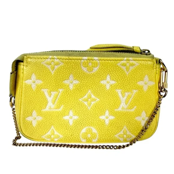 Louis Vuitton 2022 Lemon Curd Monogram Mini Pochette Zip Bag - Picture 2 of 11